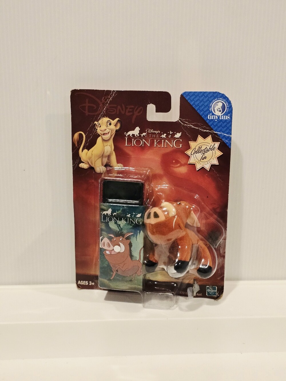 Disney the Lion King Pumbaa Mini Plush Collectible Tiny Tins VTG 2003 NEW